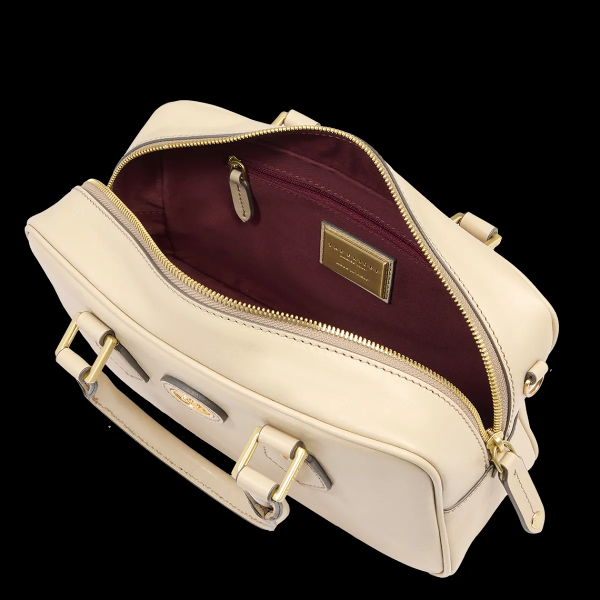 Bauletto in pelle con tracolla removibile-The Bridge New