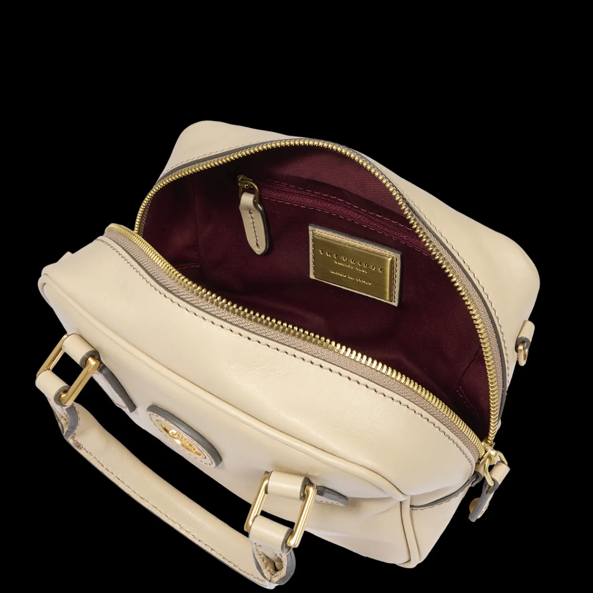 Bauletto in pelle con tracolla removibile-The Bridge Online