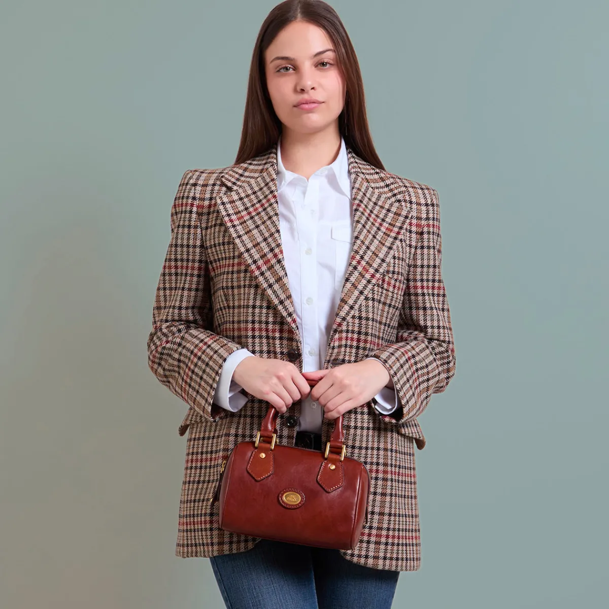 Bauletto in pelle con tracolla removibile-The Bridge Outlet