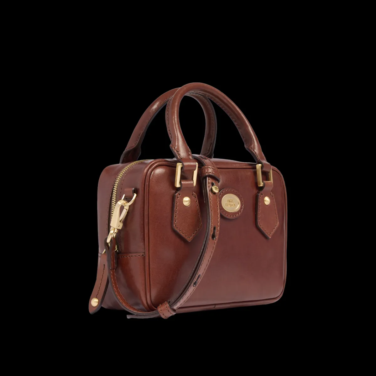 Bauletto in pelle con tracolla removibile-The Bridge Outlet