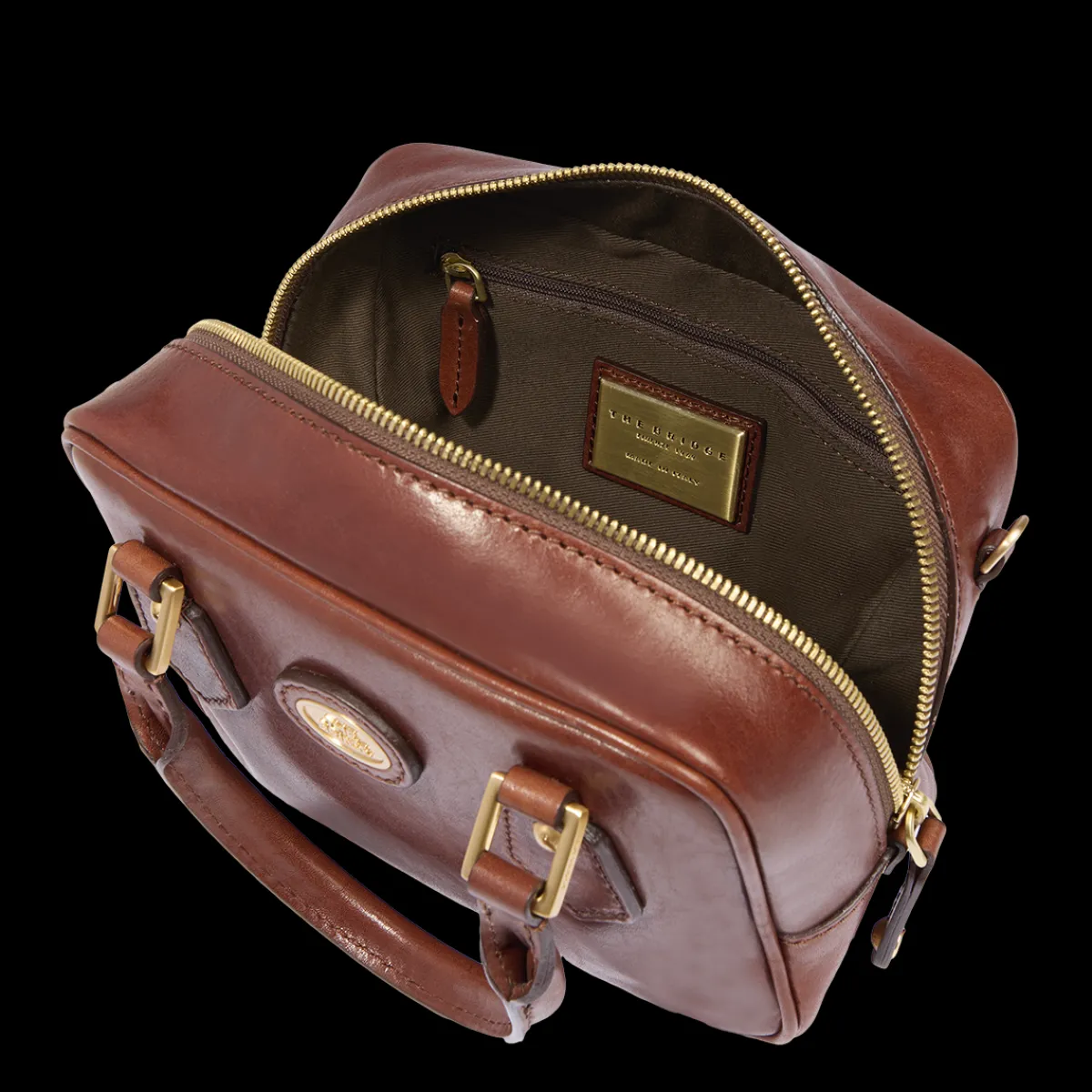 Bauletto in pelle con tracolla removibile-The Bridge Outlet