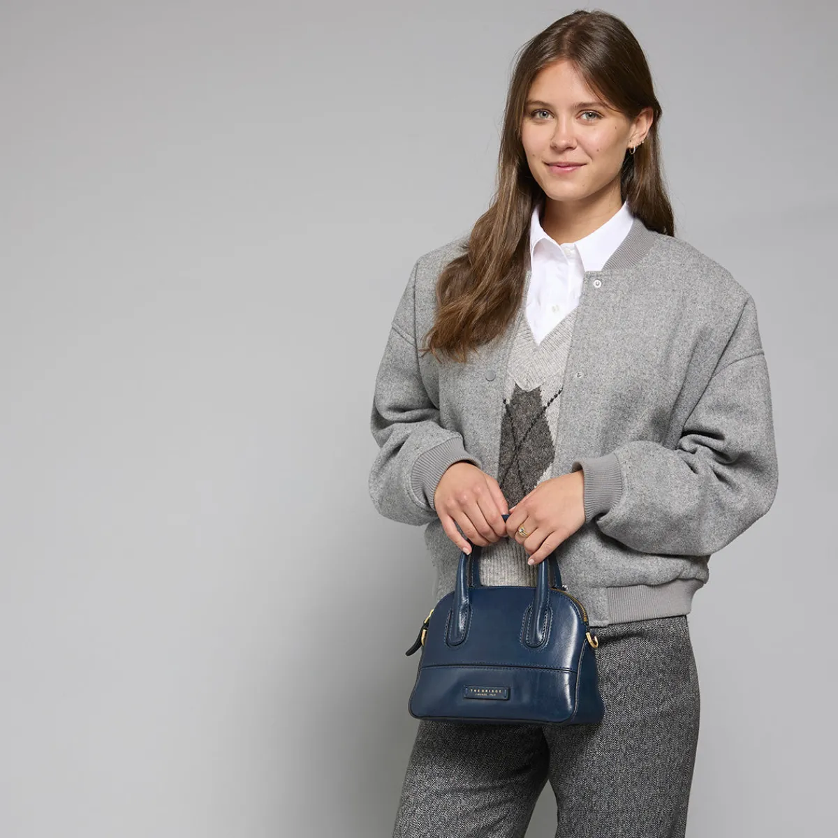 Borsa a mano in pelle con tracolla removibile-The Bridge Hot