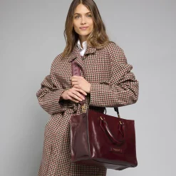 Borsa a mano in pelle con tracolla removibile-The Bridge Sale