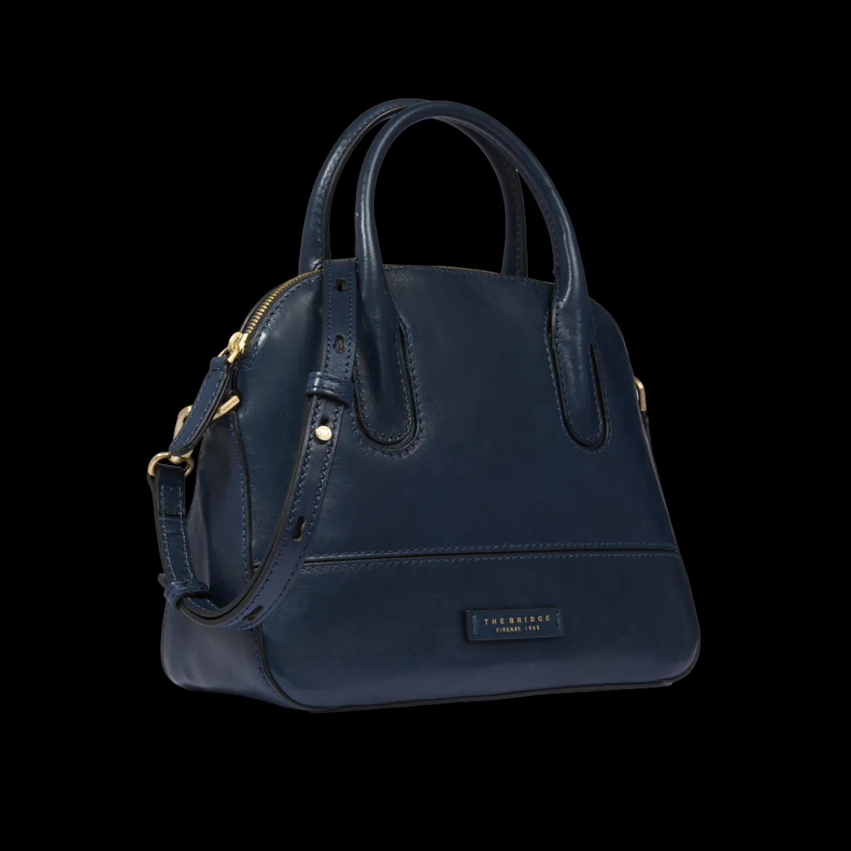 Borsa a mano in pelle con tracolla removibile-The Bridge Outlet