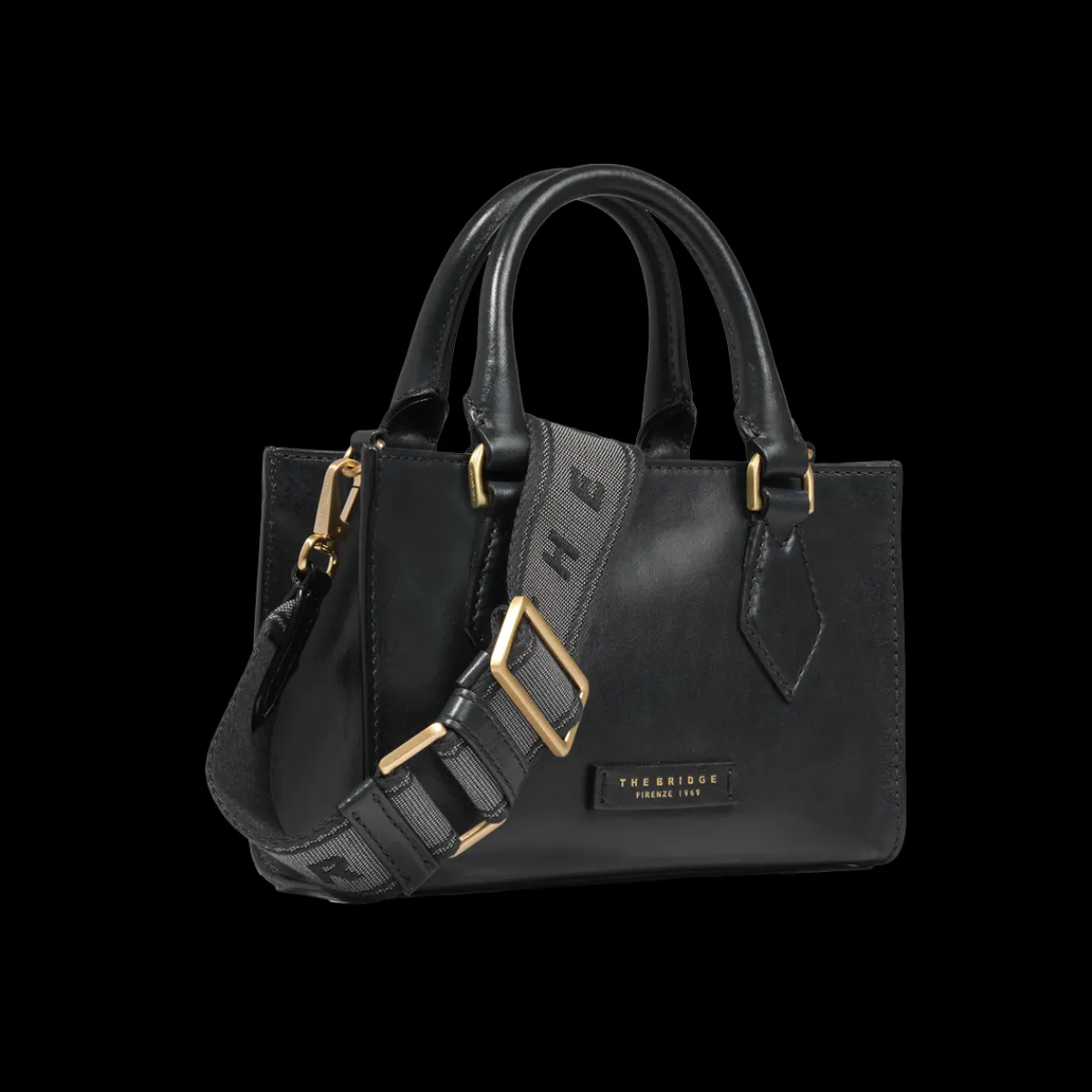Borsa a mano in pelle con tracolla removibile-The Bridge Online
