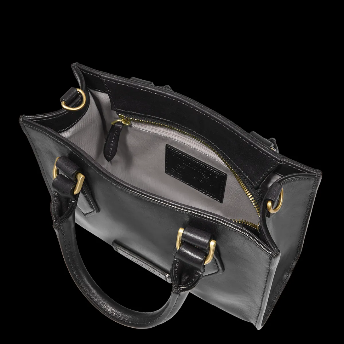 Borsa a mano in pelle con tracolla removibile-The Bridge Online