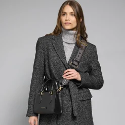 Borsa a mano in pelle con tracolla removibile-The Bridge Online