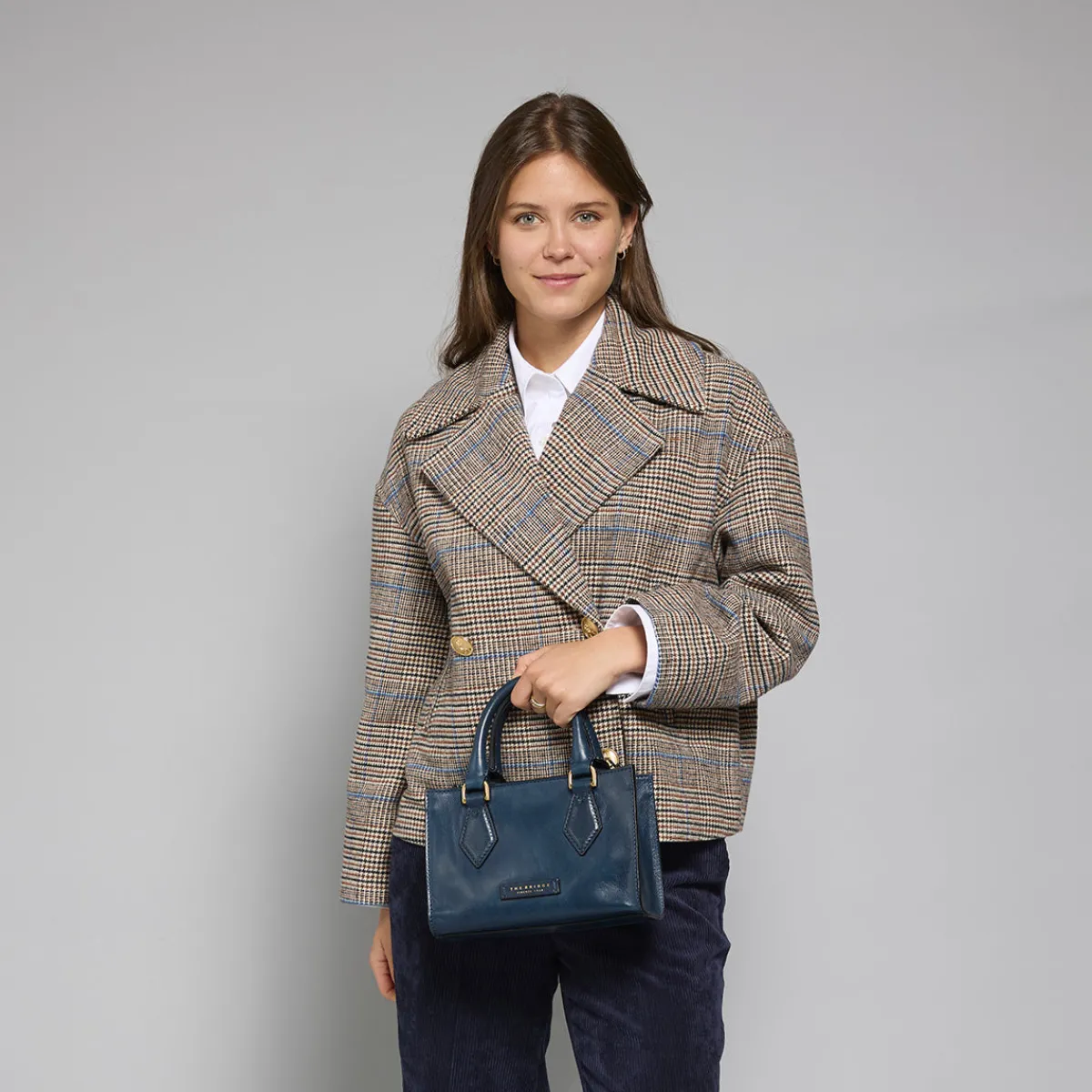 Borsa a mano in pelle con tracolla removibile-The Bridge Sale
