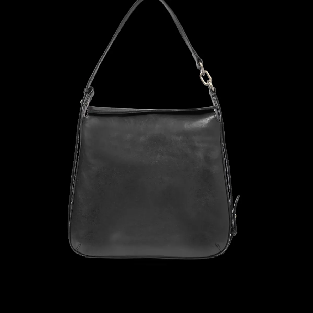 Borsa a spalla in pelle con zip frontale-The Bridge Online