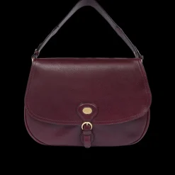 Borsa a spalla in pelle grande con patta frontale-The Bridge Discount