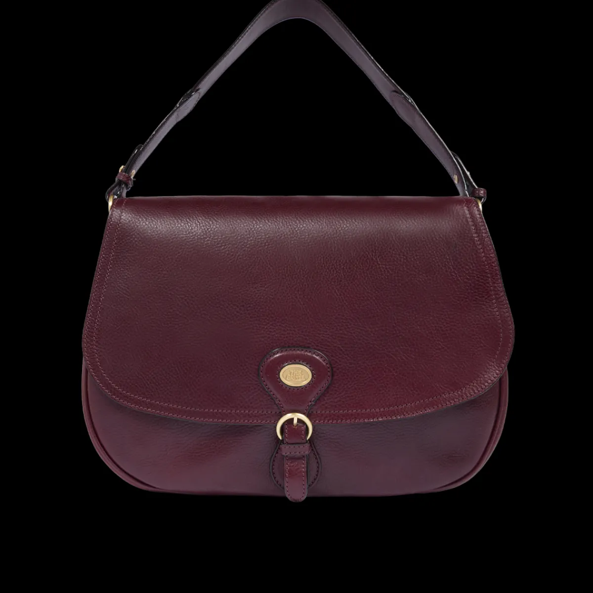 Borsa a spalla in pelle grande con patta frontale-The Bridge Discount