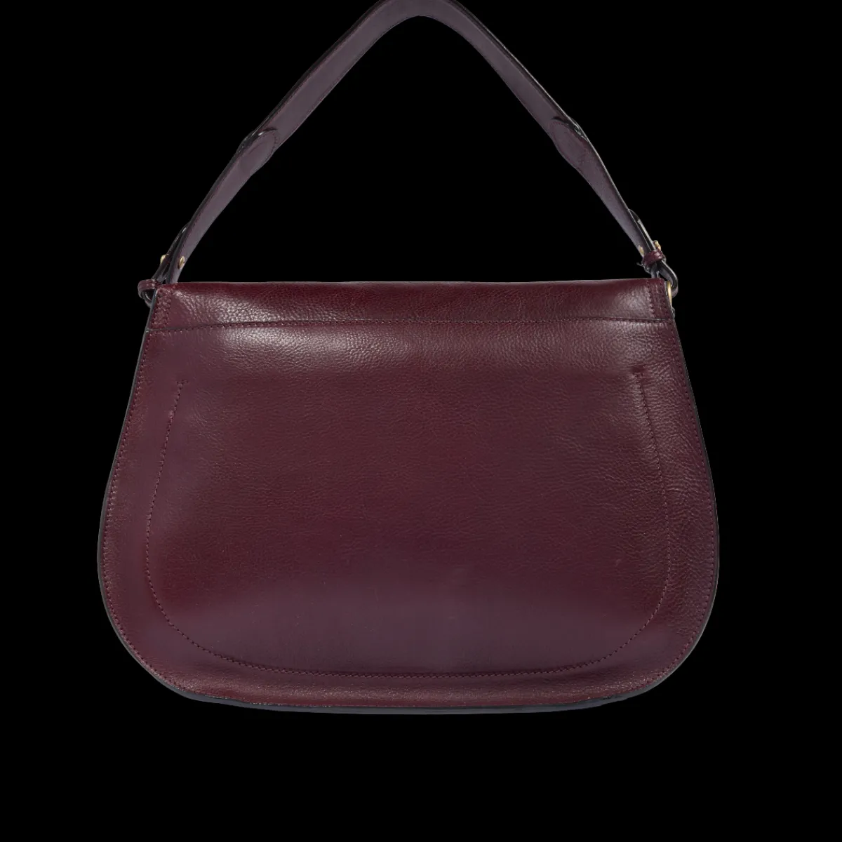 Borsa a spalla in pelle grande con patta frontale-The Bridge Discount