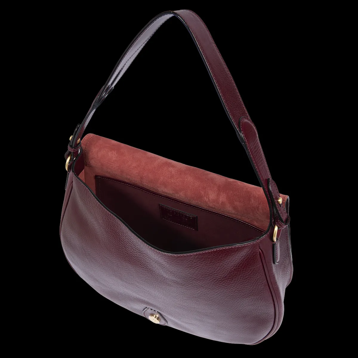 Borsa a spalla in pelle grande con patta frontale-The Bridge Discount