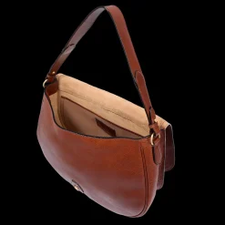 Borsa a spalla in pelle grande con patta frontale-The Bridge Discount