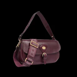 Borsa a spalla in pelle grande con patta frontale-The Bridge Sale