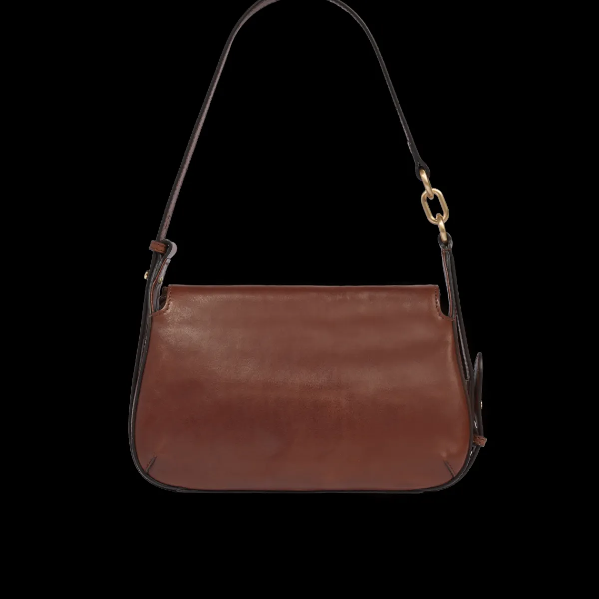 Borsa a tracolla in pelle con chiusura e zip frontale-The Bridge Best