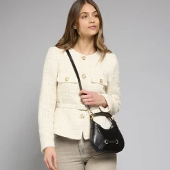 Borsa pelle donna piccola con tracolla removibile-The Bridge Sale