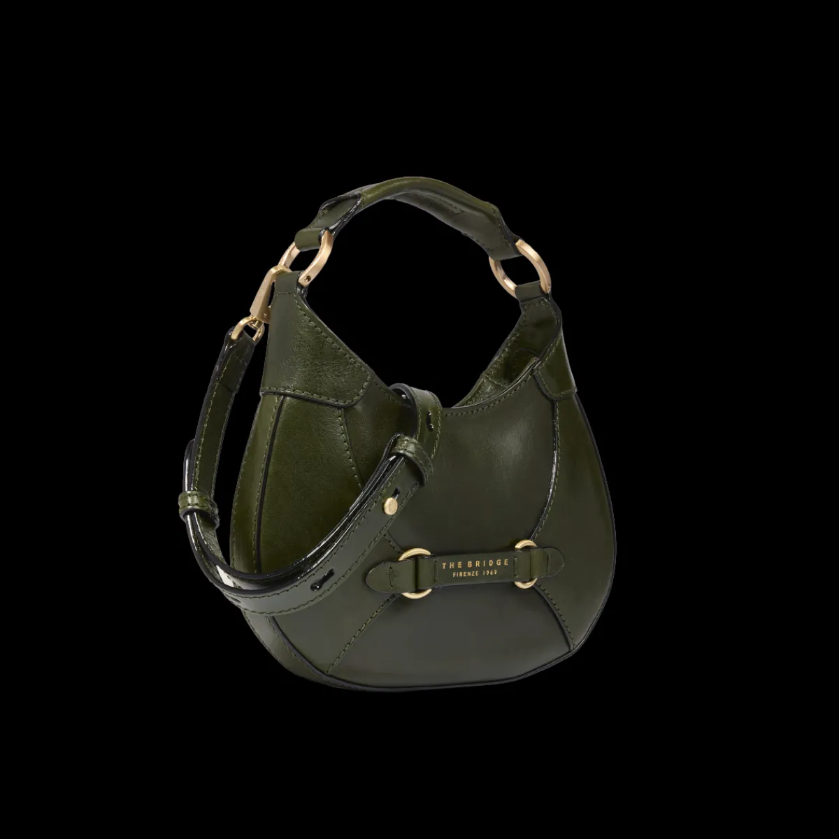 Borsa pelle donna piccola con tracolla removibile-The Bridge New