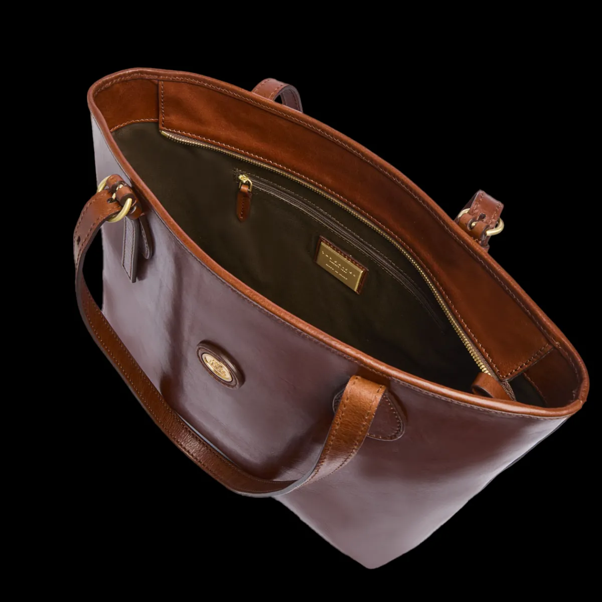 Borsa shopper pelle chiusa con zip-The Bridge Hot