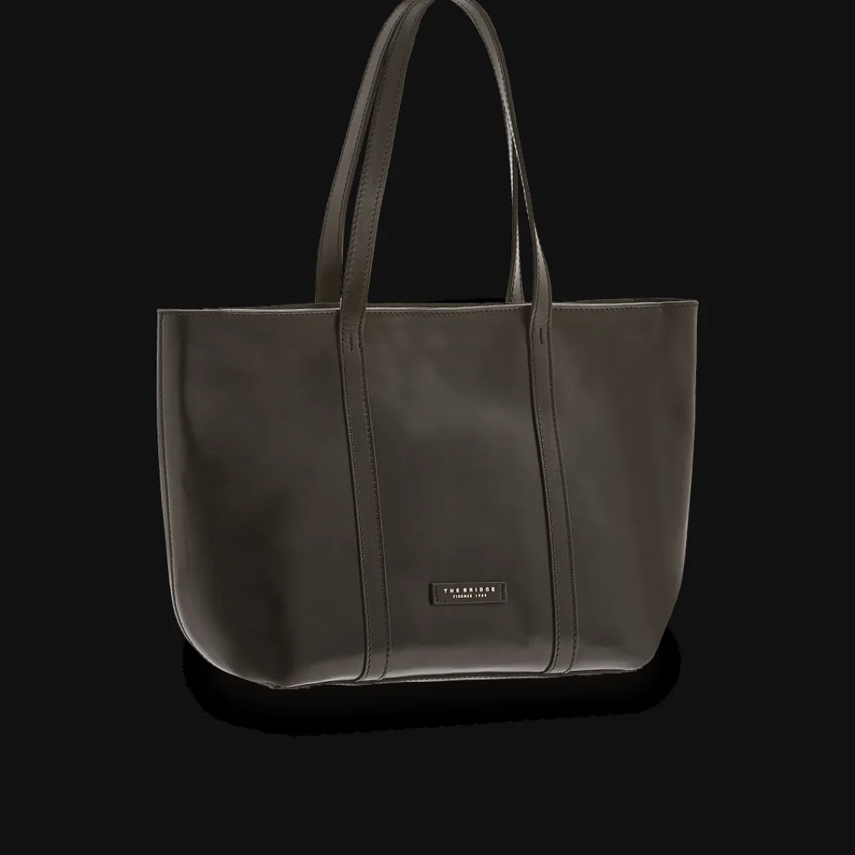Borsa shopper pelle chiusa con zip-The Bridge