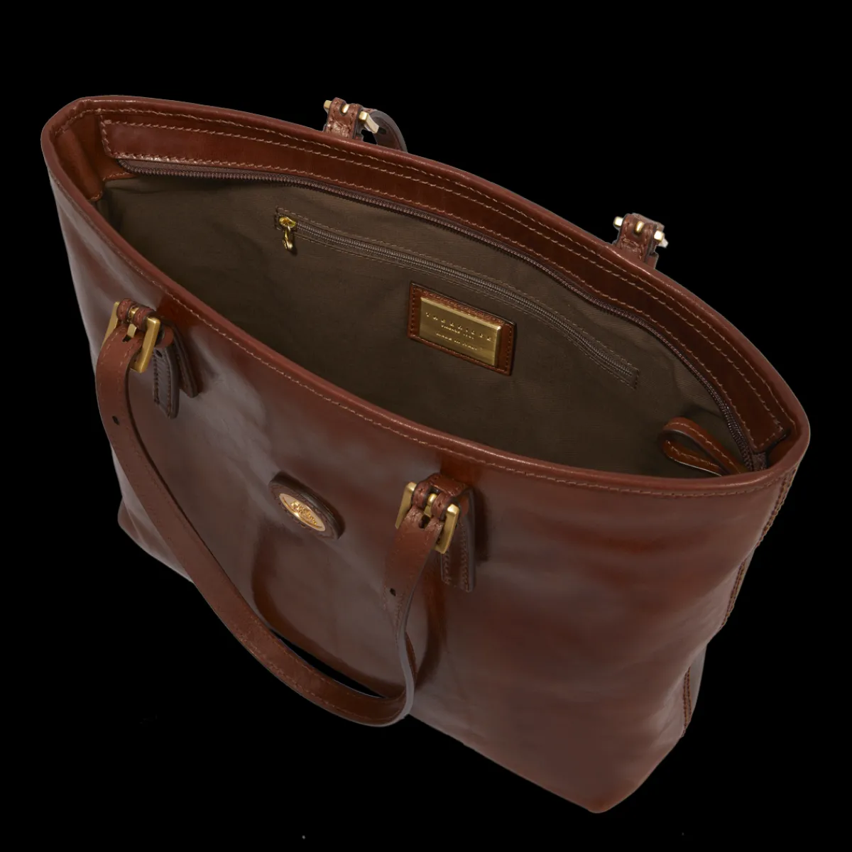 Borsa shopper pelle donna con zip-The Bridge Online