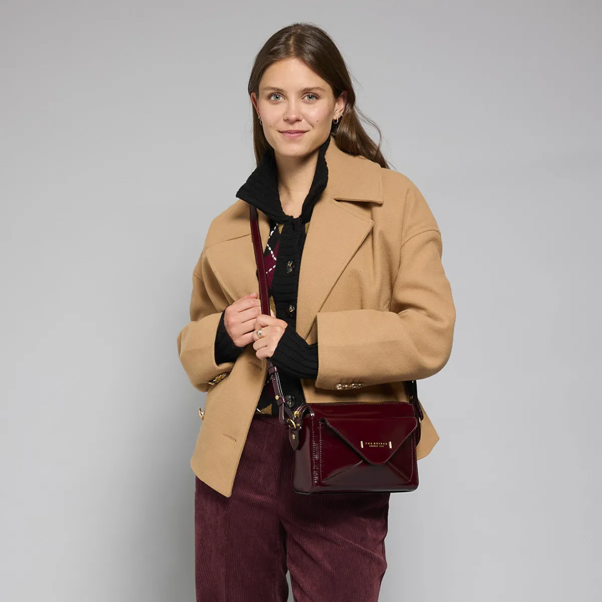 Borsa tracolla in pelle con tasca frontale-The Bridge Hot