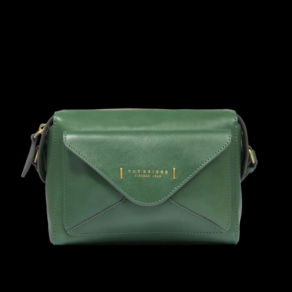 Borsa tracolla in pelle con tasca frontale-The Bridge Best