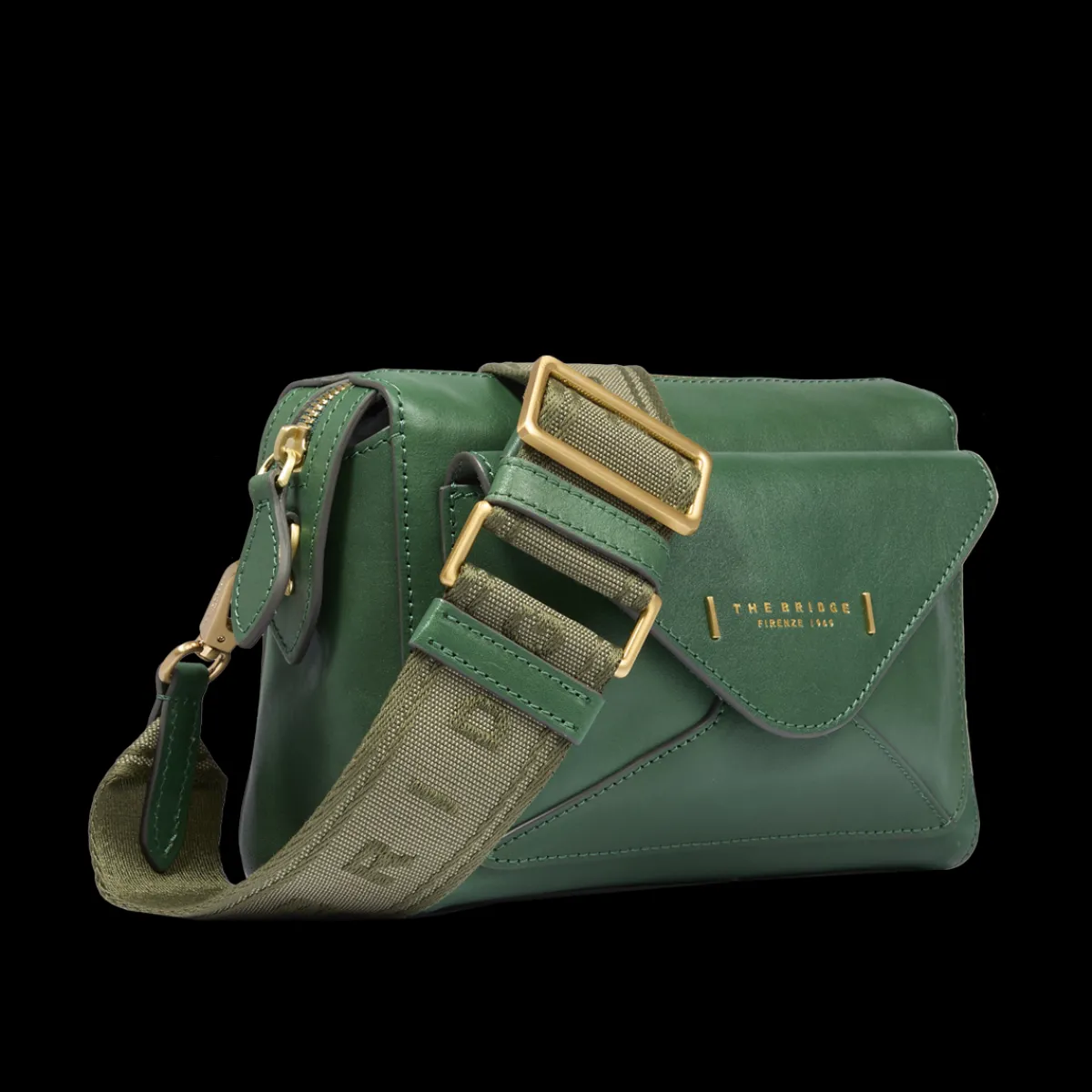 Borsa tracolla in pelle con tasca frontale-The Bridge Best