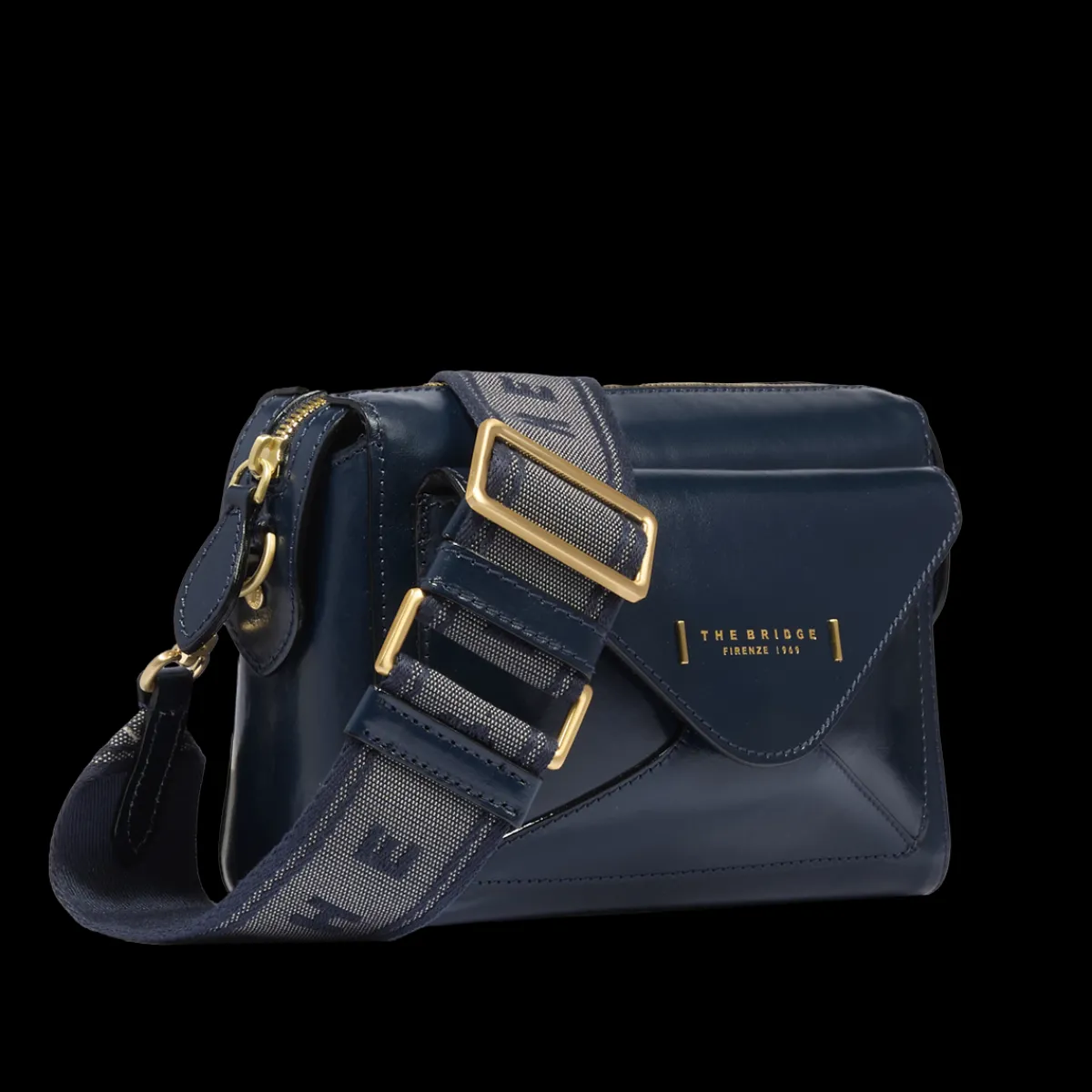 Borsa tracolla in pelle con tasca frontale-The Bridge Best