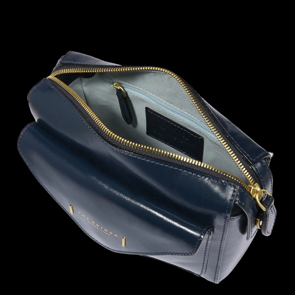 Borsa tracolla in pelle con tasca frontale-The Bridge Best