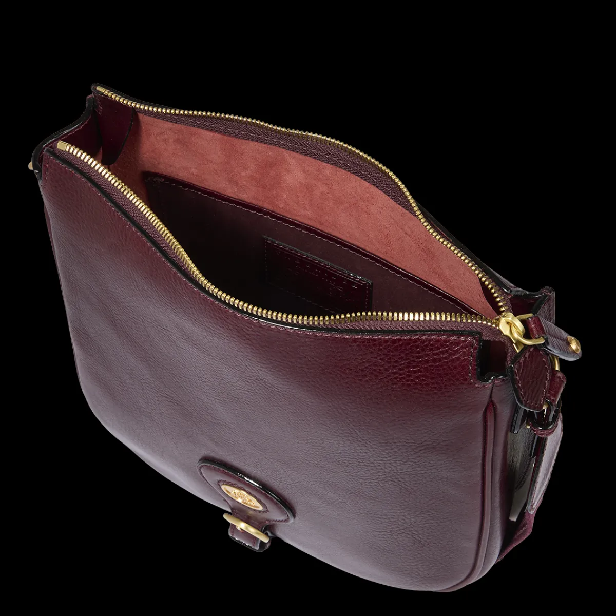 Borsa tracolla in pelle donna con chiusura zip-The Bridge Sale