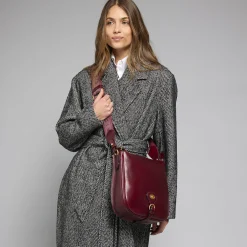 Borsa tracolla in pelle donna con chiusura zip-The Bridge Sale