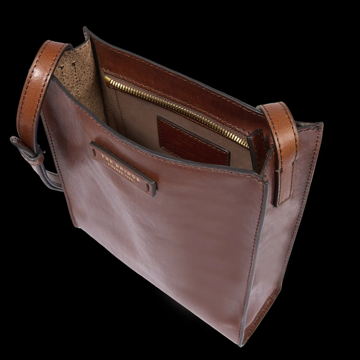 Borsa tracolla in pelle piccola-The Bridge Outlet