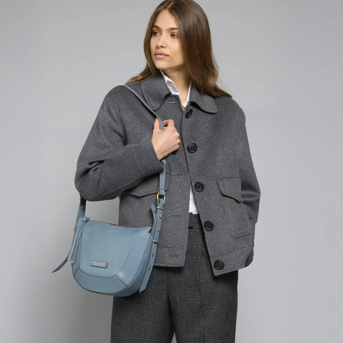 Borsa tracolla in pelle taglia piccola-The Bridge Outlet