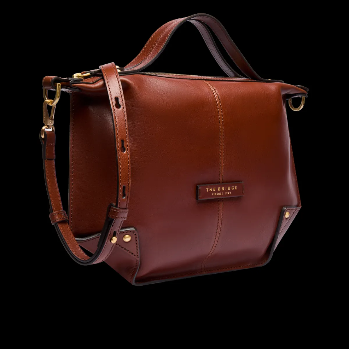 Borsa tracolla pelle chiusa con zip taglia m-The Bridge