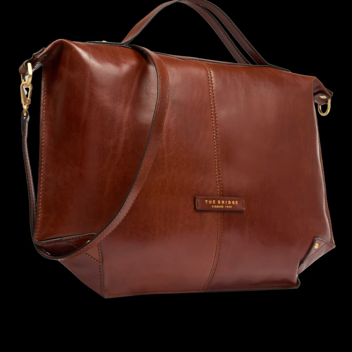 Borsa tracolla pelle chiusa con zip taglia l-The Bridge Best