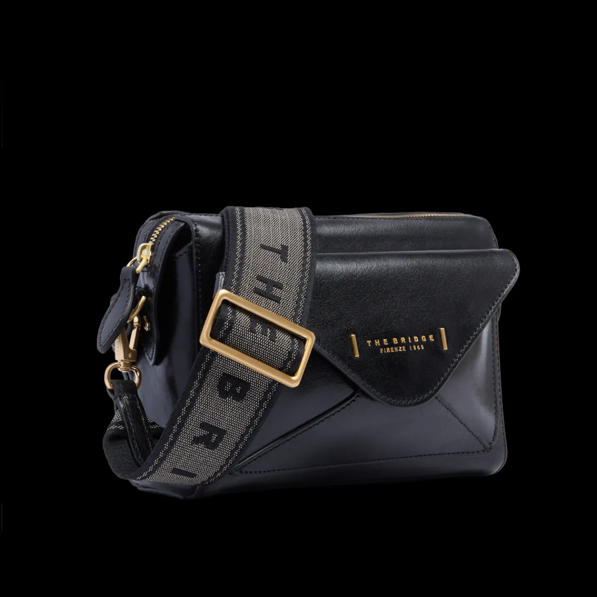 Borsa tracolla pelle chiusa con zip taglia s-The Bridge Sale