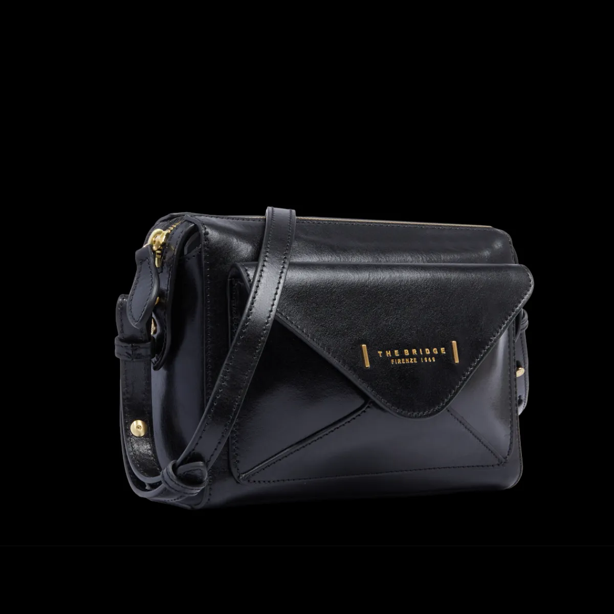 Borsa tracolla pelle chiusa con zip taglia s-The Bridge Sale