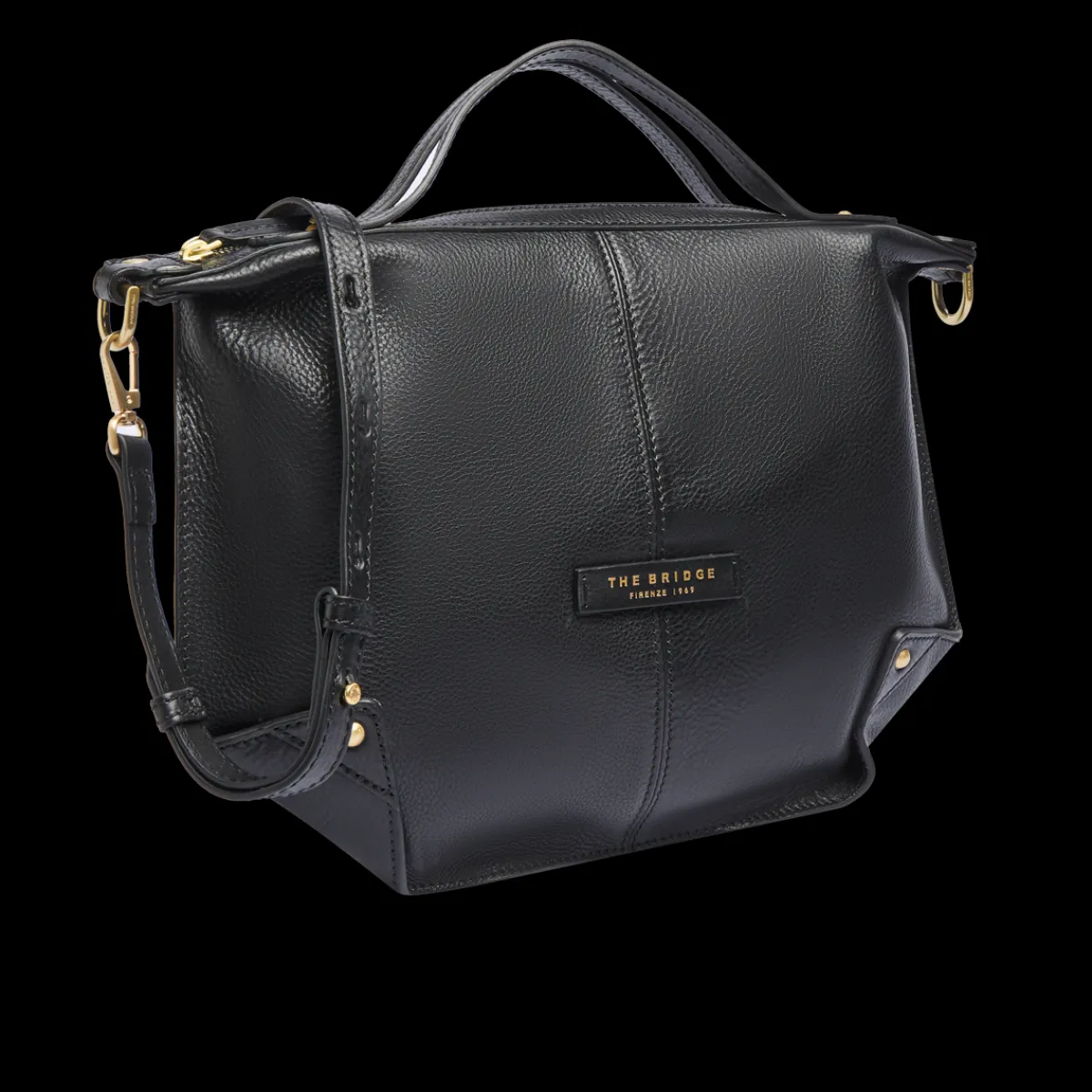 Borsa tracolla pelle chiusa con zip taglia m-The Bridge New