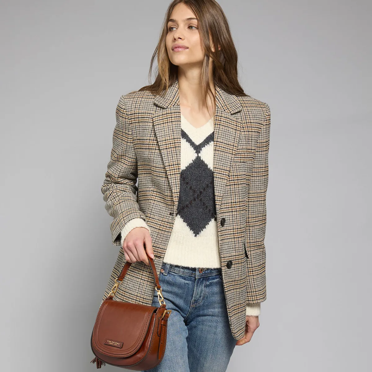 Borsa tracolla pelle con catena-The Bridge Outlet