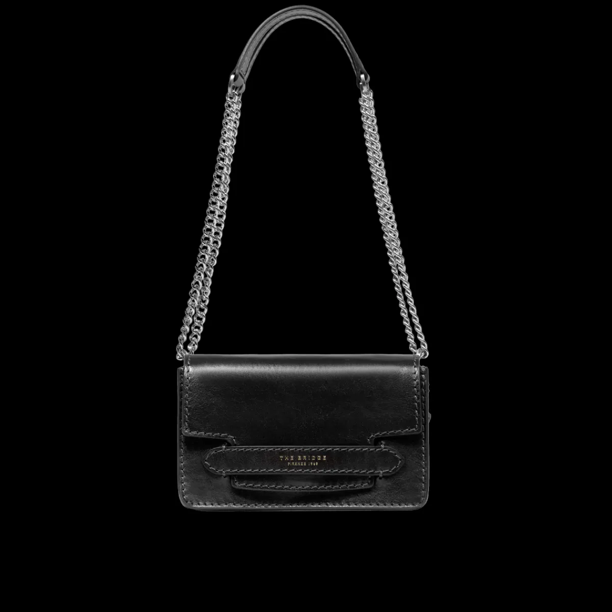 Borsa tracolla pelle con catena-The Bridge Best