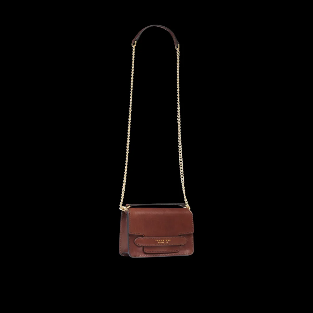 Borsa tracolla pelle con catena-The Bridge New