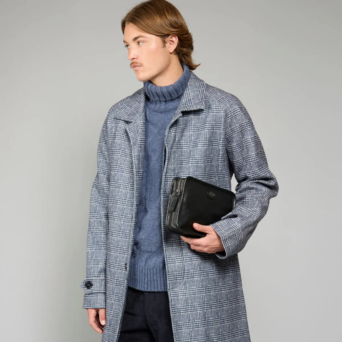 Borsello uomo in pelle con zip-The Bridge Online