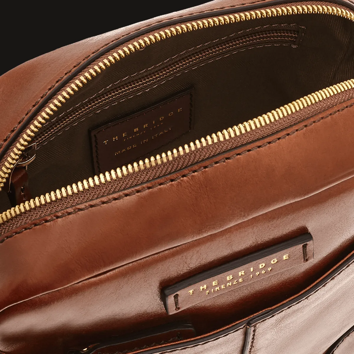 Borsello uomo pelle una zip-The Bridge Sale
