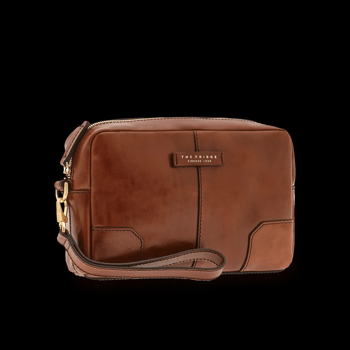 Borsello uomo pelle una zip-The Bridge Outlet