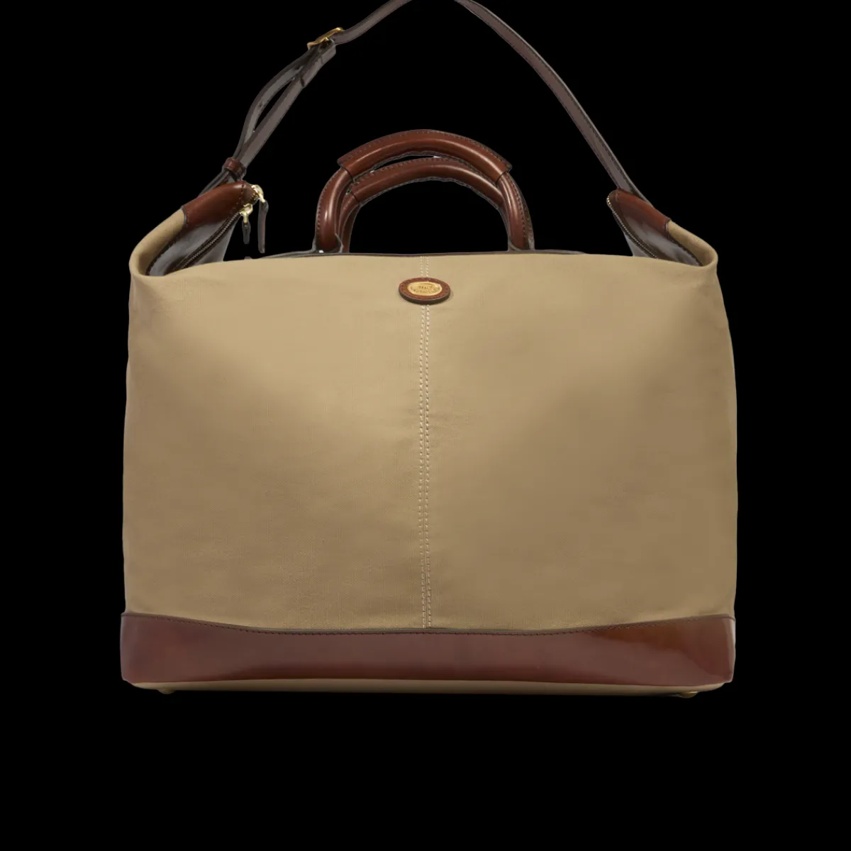 Borsone in pelle e tessuto big size-The Bridge Discount