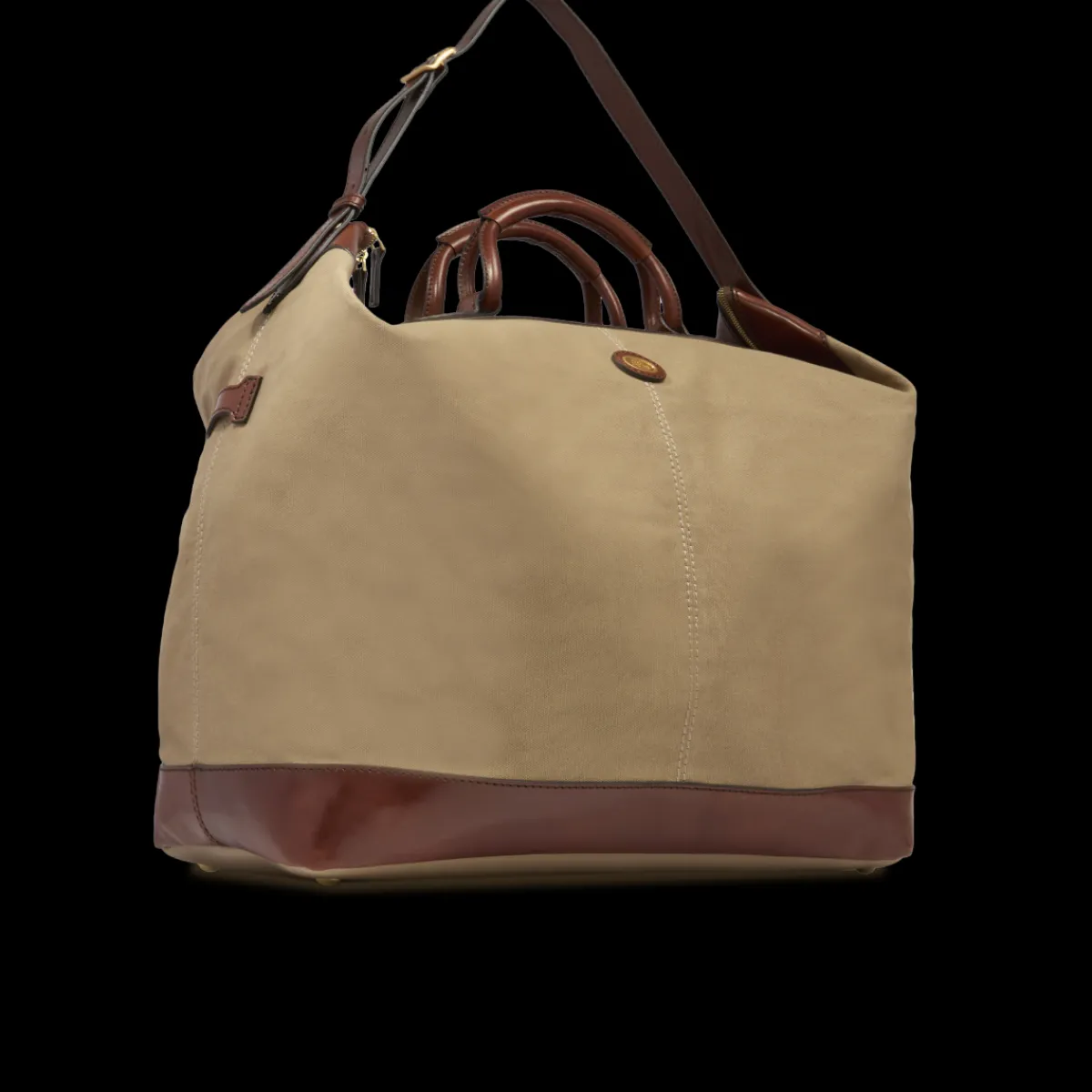 Borsone in pelle e tessuto big size-The Bridge Discount