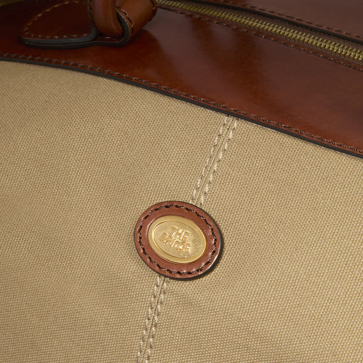 Borsone in pelle e tessuto big size-The Bridge Discount