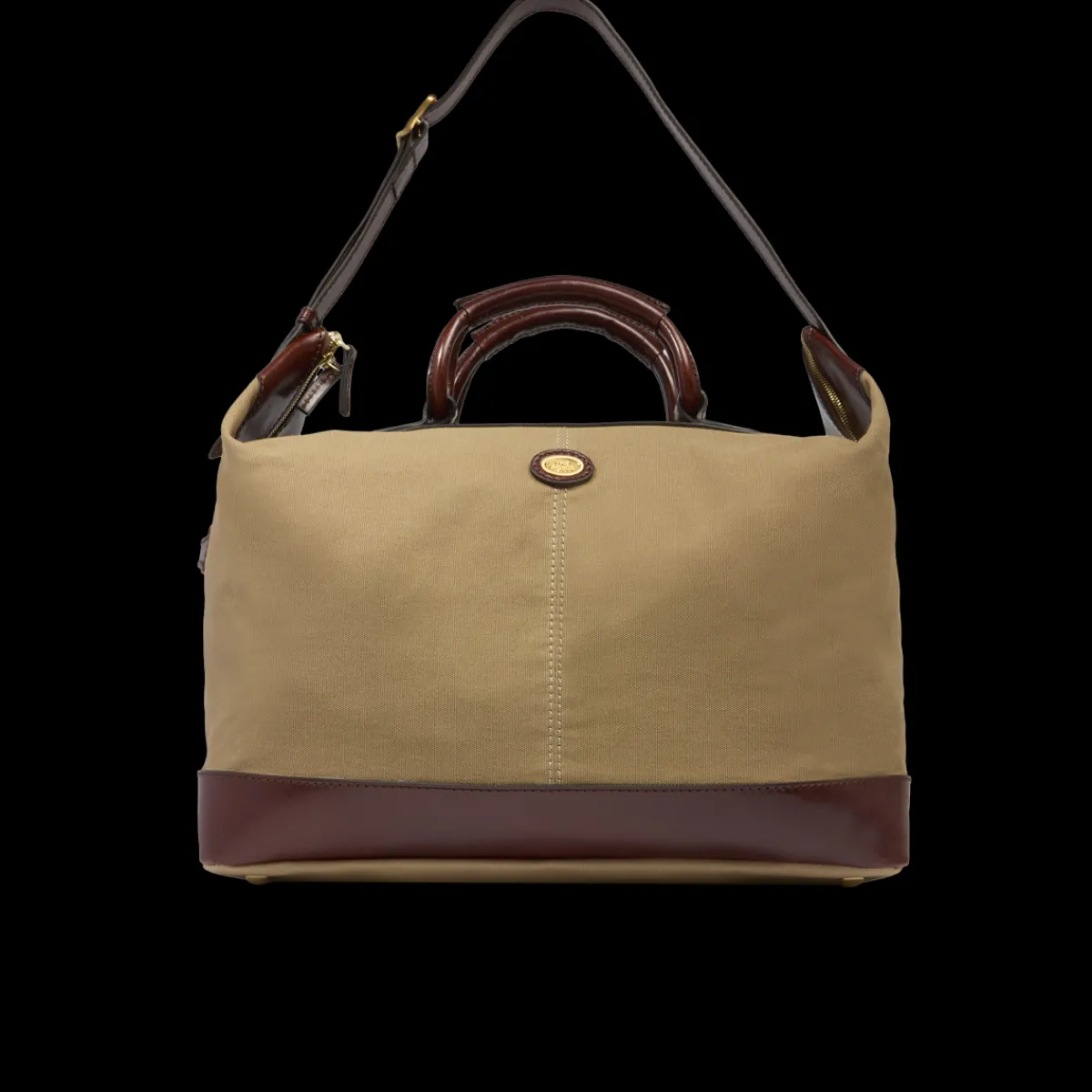 Borsone in pelle e tessuto small size-The Bridge Sale
