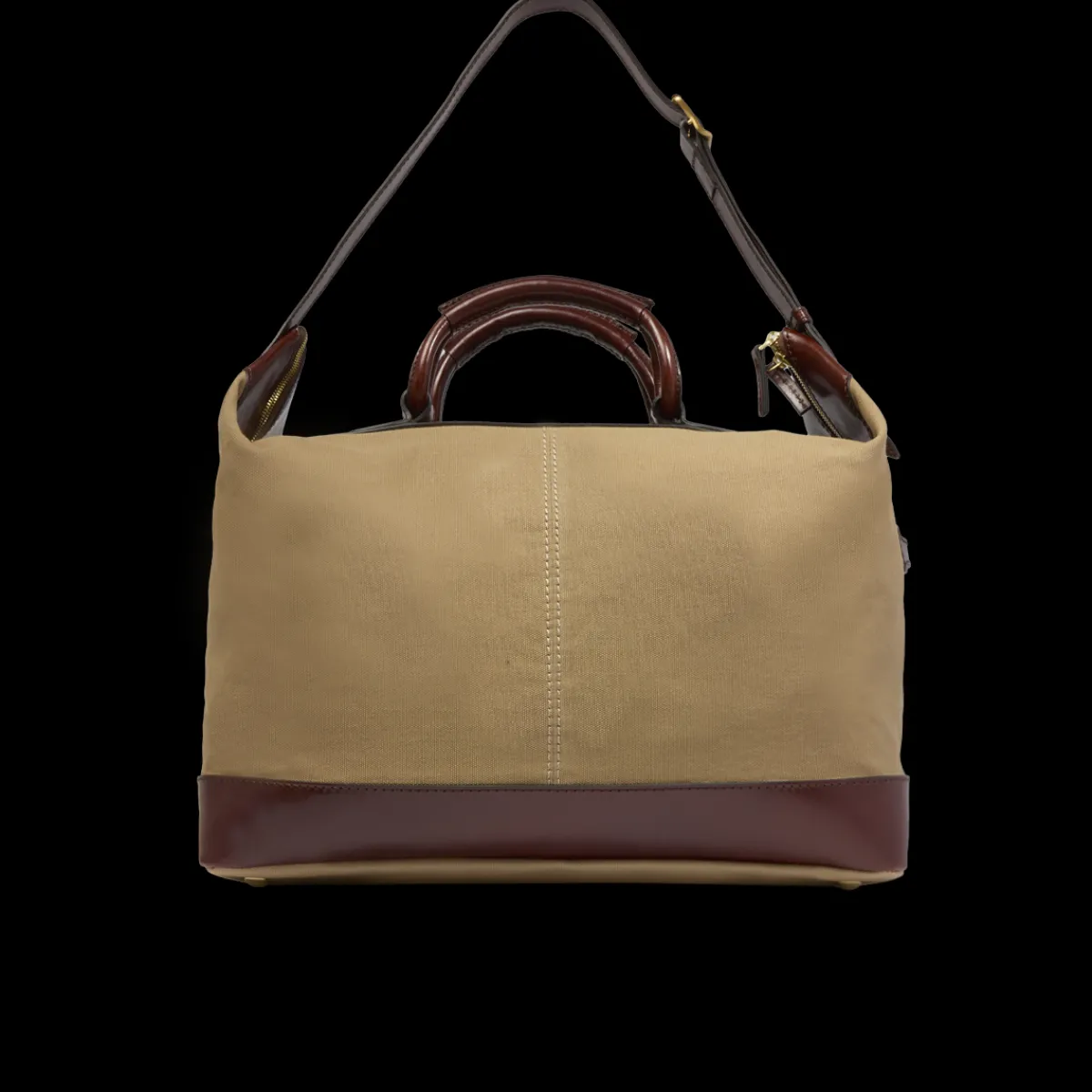 Borsone in pelle e tessuto small size-The Bridge Sale